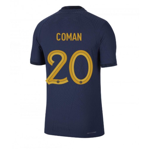 Frankrike Kingsley Coman #20 Hjemmedrakt VM 2022 Kortermet
